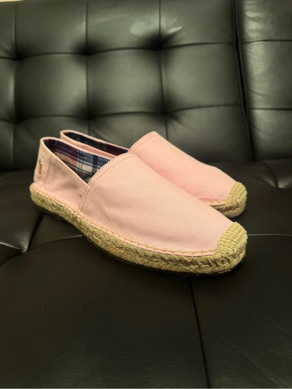 Polo Ralph Lauren Pink Canvas Loafers